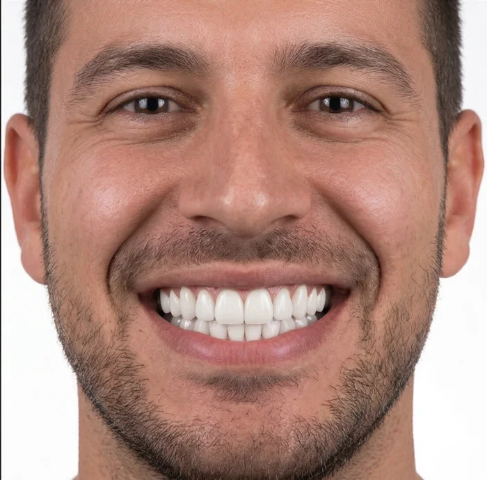 Po leczeniu - licówki porcelanowe, rezultat